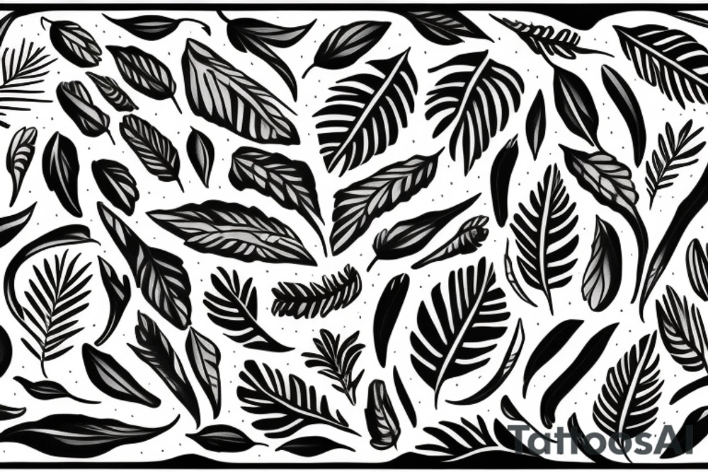 Jaguar with leaves tattoo idea