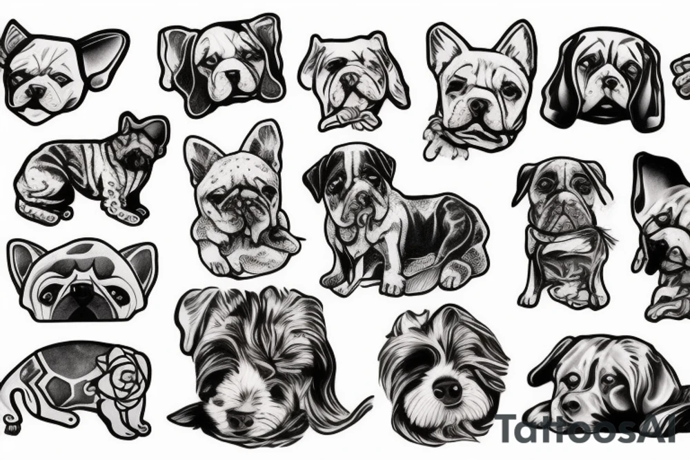 Sleeping dog tattoo idea