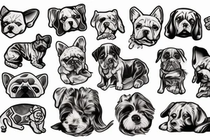 Sleeping dog tattoo idea