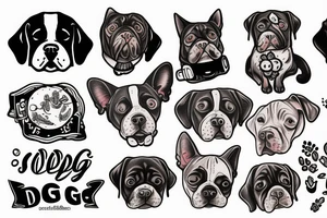 Sleeping dog tattoo idea