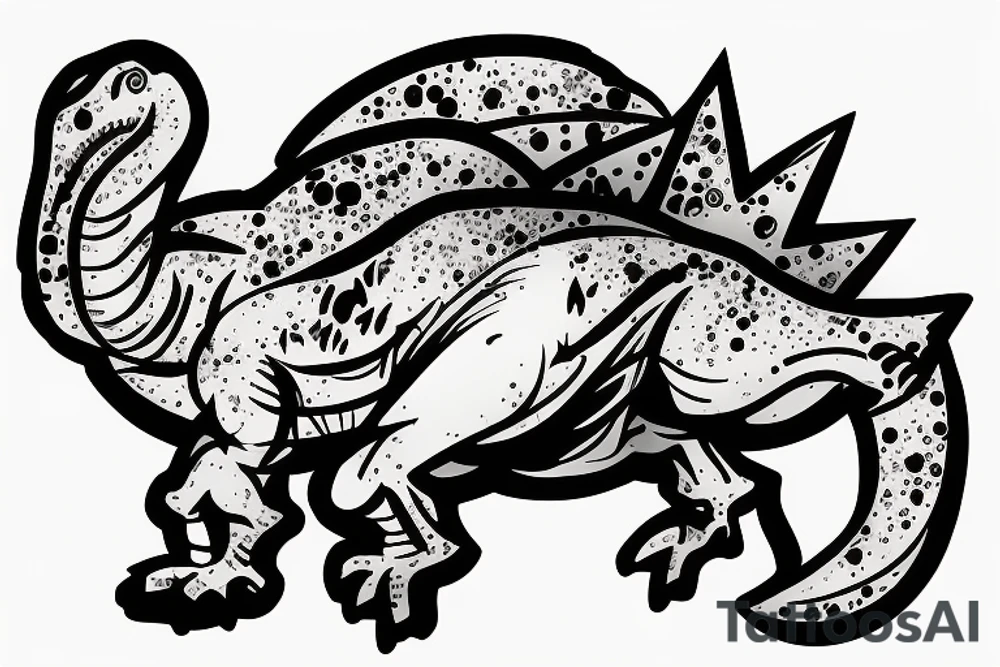 dinosaur holding video game controller tattoo idea