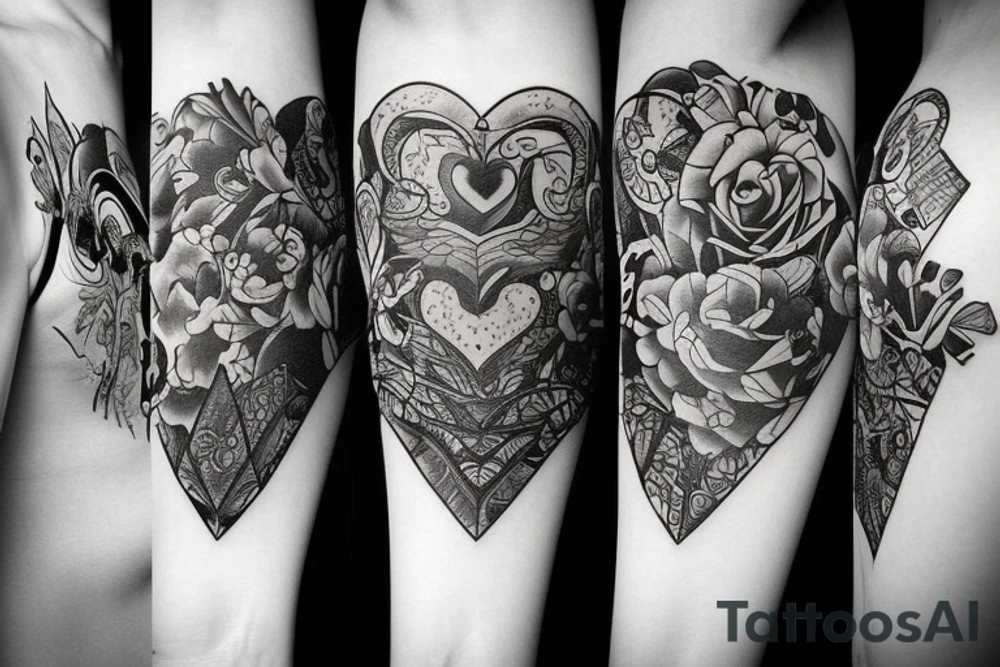 Something which shows courage power daring love and compation tattoo idea