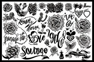 Something which shows courage power daring love and on hand tattoo idea