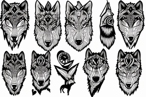 Trees, film, 3 clocks, wolf head tattoo idea