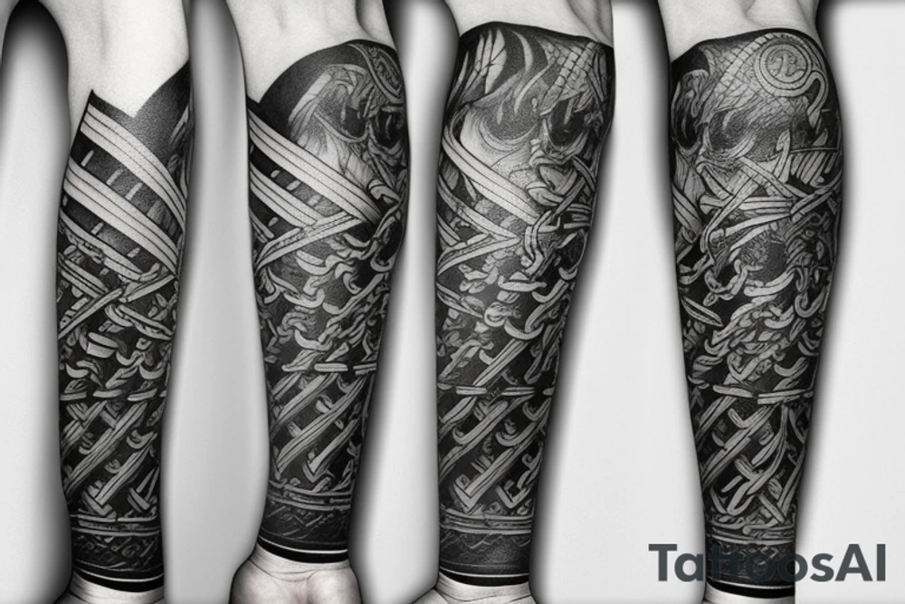 Arm sleeve based on vikings tattoo idea
