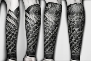 Arm sleeve based on vikings tattoo idea