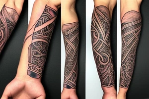 Arm sleeve based on vikings tattoo idea