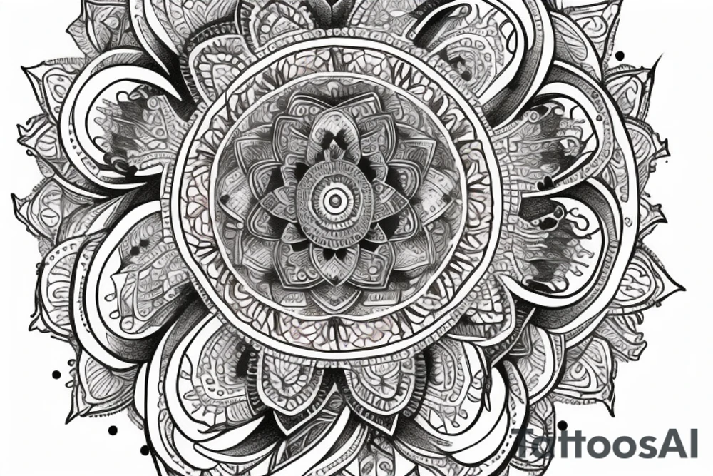 Mandala, writing, smoke, spine tattoo, long line tattoo idea