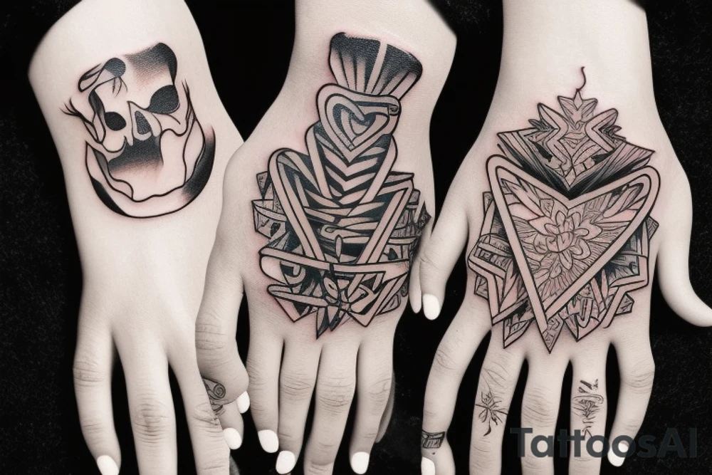cool finger tat tattoo idea