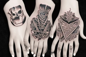 cool finger tat tattoo idea