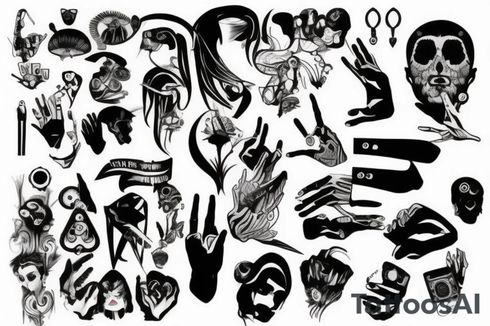 cool finger tat tattoo idea