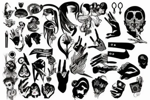cool finger tat tattoo idea
