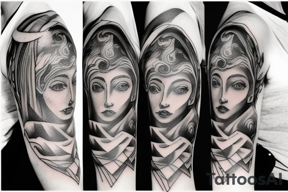 Greek mythology sleeve tattoo idea
