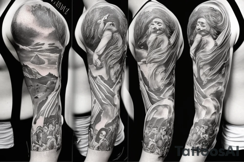 Greek mythology sleeve tattoo idea