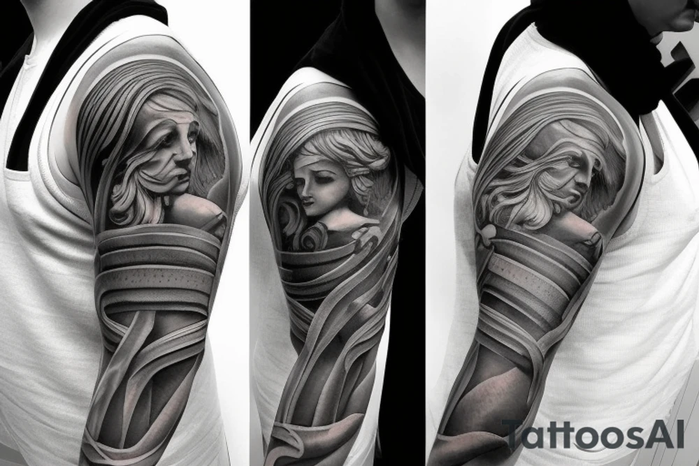 Greek mythology sleeve tattoo idea