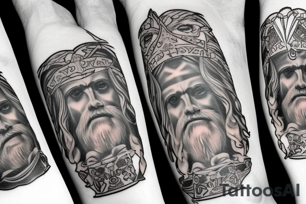 Zeus on his throne tattoo idea
