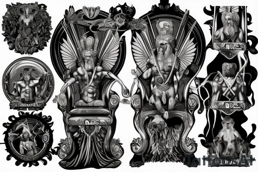 Zeus on his throne tattoo idea