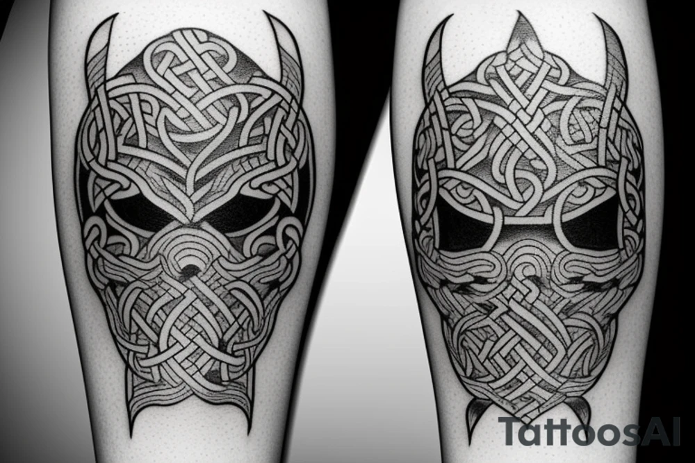 Fine line viking tattoo idea