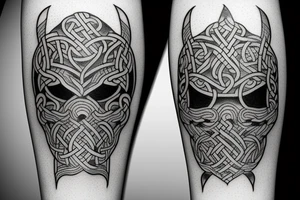 Fine line viking tattoo idea