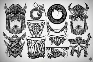 Fine line viking tattoo idea