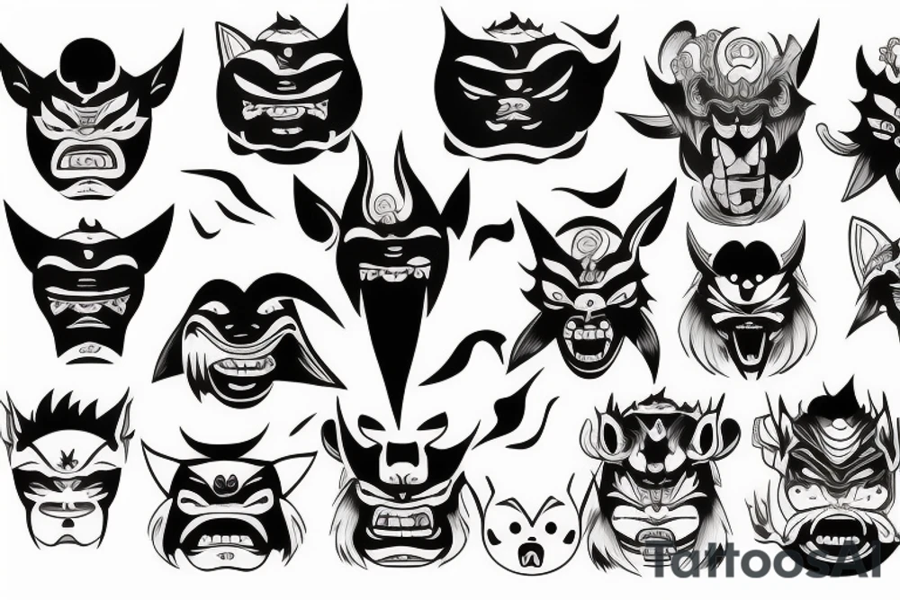 Oni Mask tattoo idea
