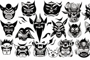 Oni Mask tattoo idea