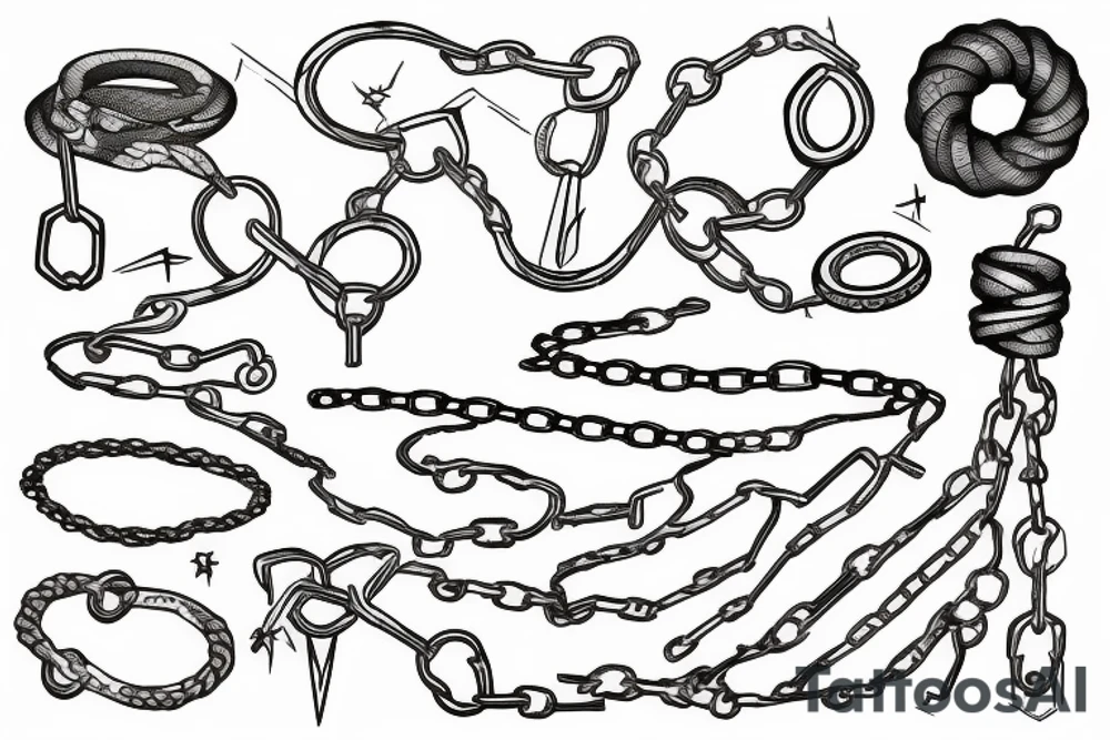 chains in the shape of infinity broken tattoo idea