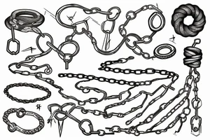 chains in the shape of infinity broken tattoo idea