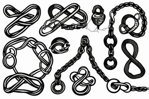 chains in the shape of infinity broken tattoo idea