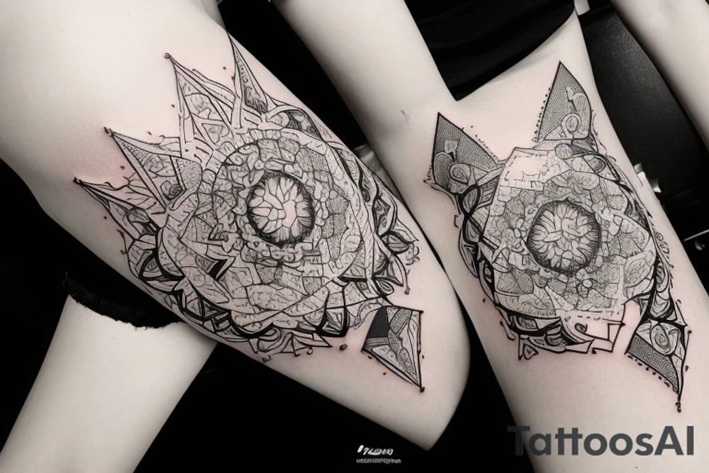 цифра семь, Теккен, душа, луна, единство, семья tattoo idea цифра семь, Теккен, душа, луна, единство, семья tattoo idea