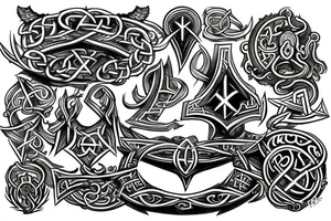 viking runes tattoo idea