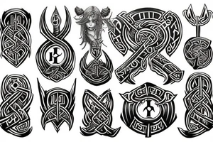 viking runes tattoo idea