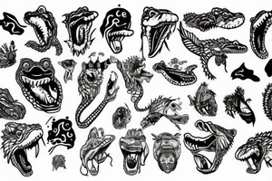 Alligator head tattoo idea