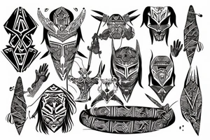 tribal cyber tattoo idea
