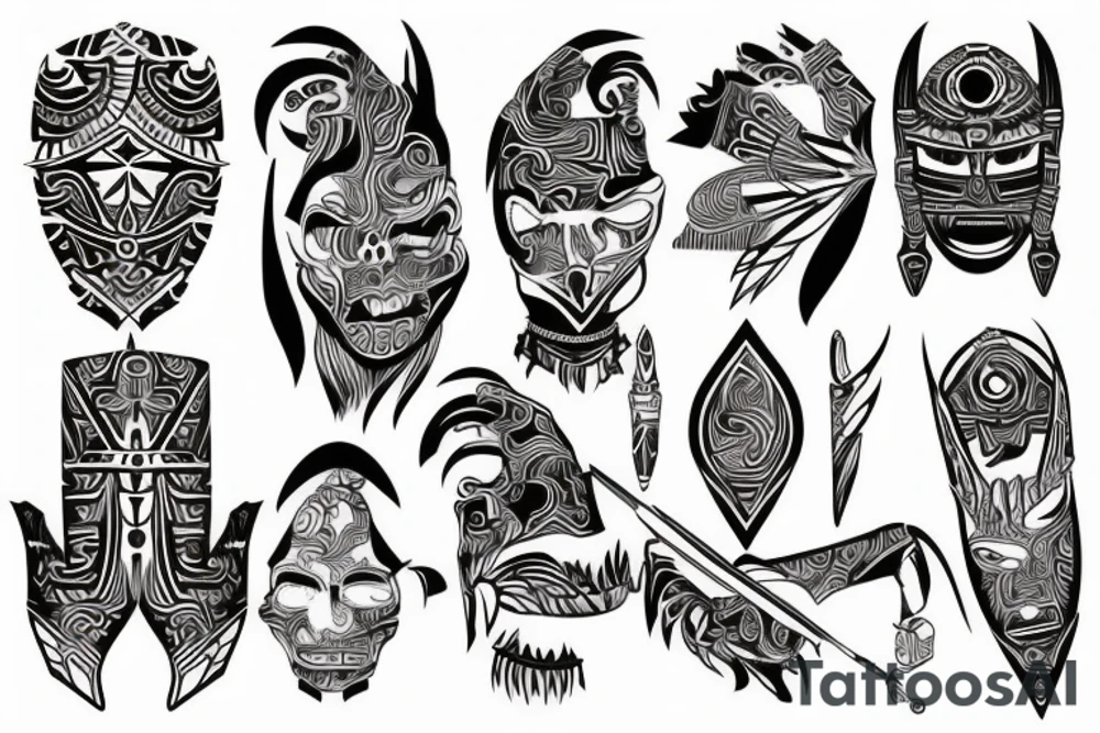 tribal cyber tattoo idea