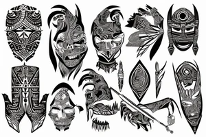 tribal cyber tattoo idea