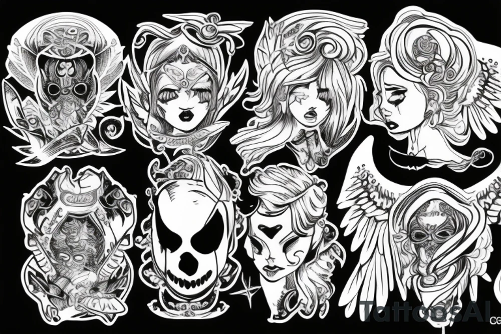 cyber security angel tattoo idea