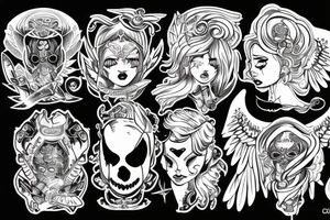 cyber security angel tattoo idea