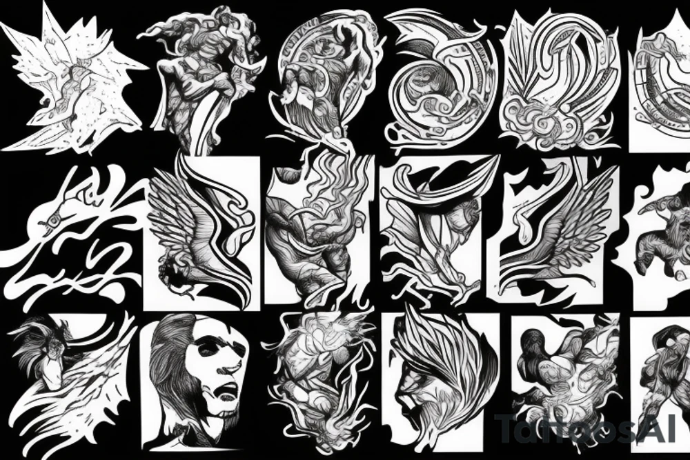 Zeus throwing thunder bolt tattoo idea
