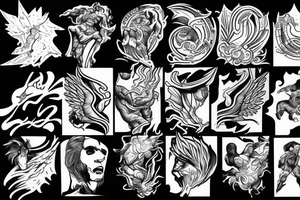 Zeus throwing thunder bolt tattoo idea