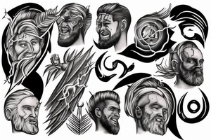 Zeus throwing thunder bolt tattoo idea