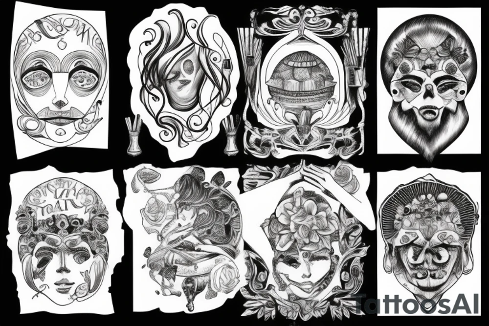 Latin proverb surrounded with something sad tattoo idea