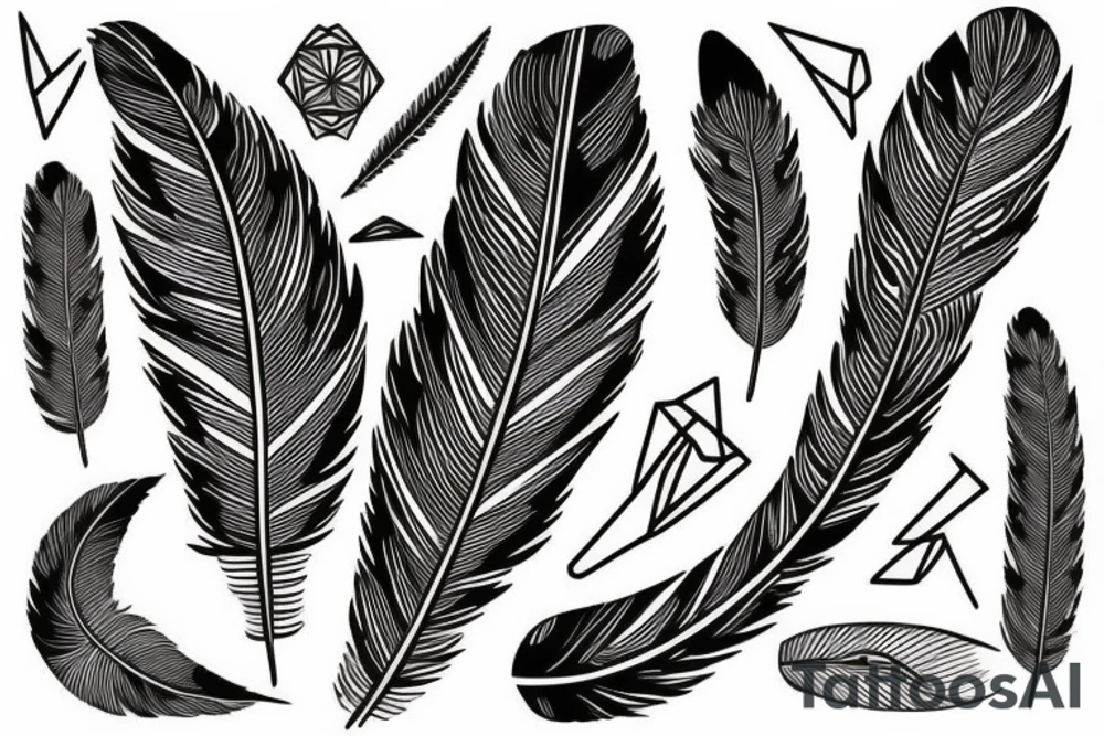 red tailed cockatoo feather tattoo idea