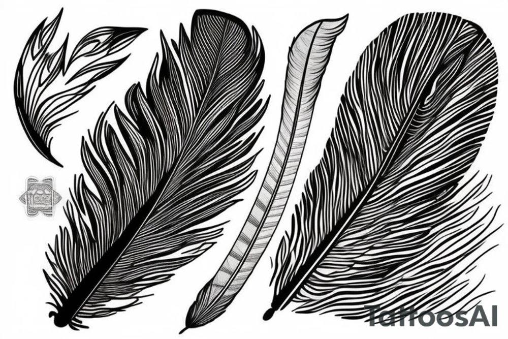 red tailed cockatoo feather tattoo idea