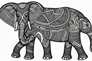 Elephant in the wilderness tattoo idea