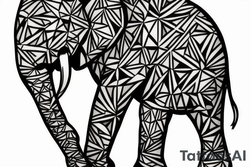 Elephant in the wilderness tattoo idea