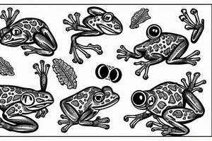 Frog eating a fly tattoo idea