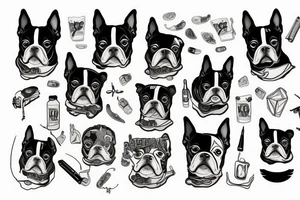 Boston terrier tattoo idea