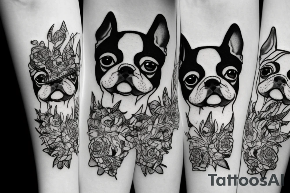 Boston terrier tattoo idea