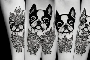 Boston terrier tattoo idea